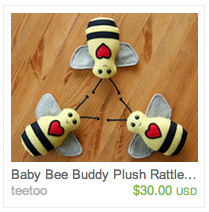 Baby Bee Rattle